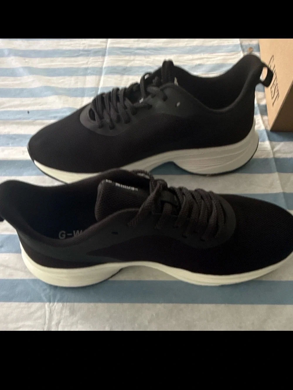 G West Lightweight Active Running Shoes Black White Mens Size 10 Womens 11